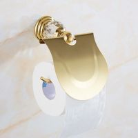 Stainless steel and Crystal Bathroom Hardware Accessories Paper Holder Paper Racks Chrome/Gold Toilet Paper Stand Shelf Toilet Roll Holders