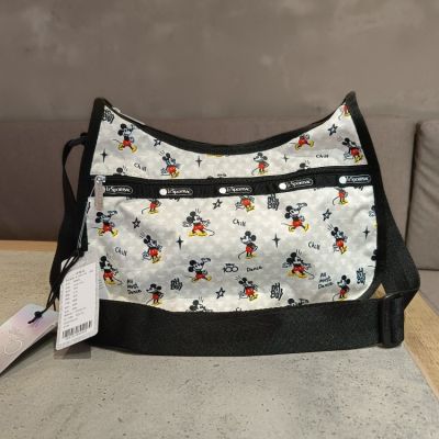 Lesportsac 2023 ใหม่กระเป๋าสะพายข้างแฟชั่นพิมพ์ไหล่เดียวกระเป๋าแม่และเด็ก7520มาพร้อมกับกระเป๋าเปลี่ยน