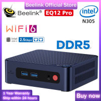 EQ12 Beelink EQ12โปร Intel 12th N100/N305 U59โปร Intel 11th N5105คอมพิวเตอร์ขนาดเล็กชนะ11 8G 500G Type C กับ Mini S