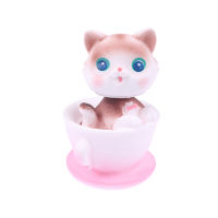 Fantic ถ้วยชาแมวสั่นหัวรูป Cupphead น่ารักสัตว์เลี้ยงถ้วยชาแมวเครื่องประดับโมเดลของเล่น