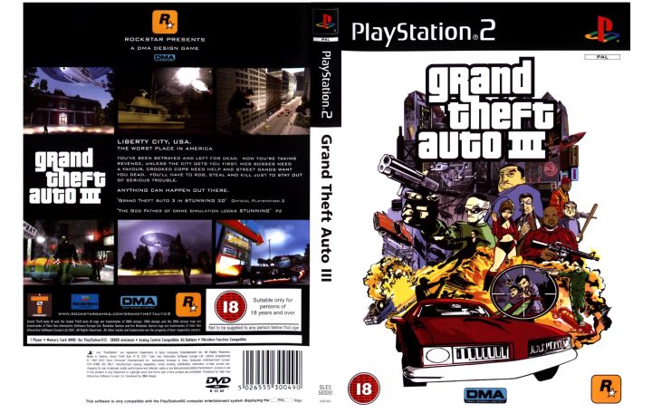 Grand Theft Auto III [SLUS 20062] (Sony Playstation 2) - Box Scans