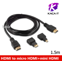 สาย HDM  3in1 มีหัวต่อ micro HDM  กับ mini HDM 1.5m