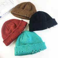 【YD】 Skullies Knitted Fashion Warm Thick Hat Hip Hop Hole Cap PJ009