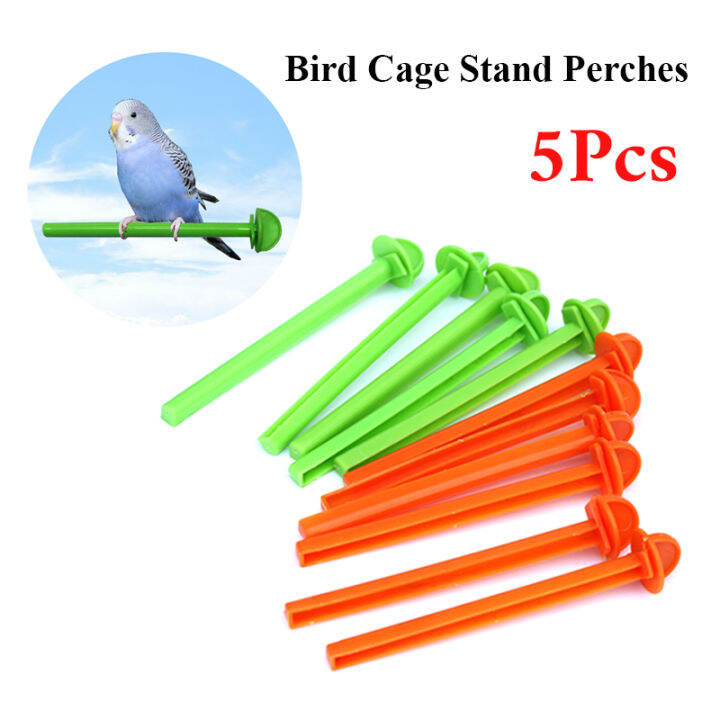 5Pcs Plastic Bird Cage Stand Perches Holders for Parrot Lovebirds