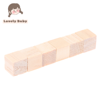 CCC 100pcs unfinished BLANK MINI DIY ไม้สแควร์ Solid cubes สำหรับ woodwork CRAFT