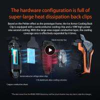 อุปกรณ์ระบายความร้อนสำหรับโทรศัพท์มือถืออุปกรณ์ระบายความร้อนสำหรับเกมคูลเลอร์คลิปด้านหลังแบบพกพาโทรศัพท์มือถือหม้อน้ำเอฟเฟกต์แสง Rgb ปรับได้