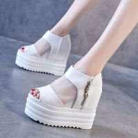 Wedge Heel Women S Shoes New Thick-Soled Mesh Inner Heightening Women S Shoes Waterproof Platform Roman Sandals