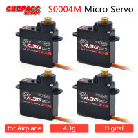 4pcslot Surpass Hobby Airplane Digital Servo 4.3g Micro Metal Gear Mini Servo for RC Aircraft Fixed-wing Helicopter