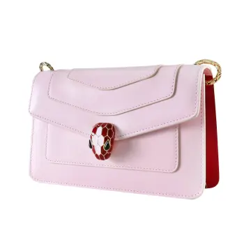 Bulgari Calfskin Serpenti Forever Micro Bag Pink