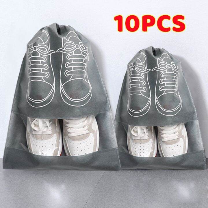 5-10pcs-non-woven-shoes-storage-bags-portable-space-saving-closet-organizer-travel-bag-waterproof-pocket-hanging-organization