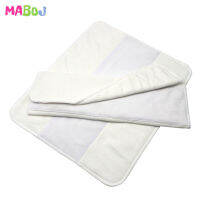 MABOJ Trifold ผ้าอ้อมแทรกผ้าฝ้ายไม้ไผ่ Stay แห้งหนังนิ่มผ้านิเวศวิทยากระเป๋าผ้าอ้อมปกแทรกหนึ่งขนาดล้างทำความสะอาดได้35x30cm