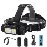 ไฟฉายคาดหัว Boruit B40 1200LM LED Head Flashlight L2 COB LED Headlamp 18650 21700 Water proof Camping Fishing Led Head Lamp