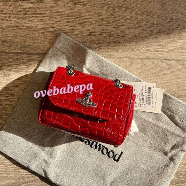 Vivienne Westwood Japan 'S Vienne กระเป๋าสี่เหลี่ยมขนาดเล็ก2022ใหม่จักร