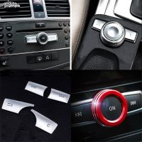 Car Volume Knob Control Multimedia Button Covers Trim For Mercedes Benz C E Class W204 W212 ML CLS GLK Class X204 X218 Sticker