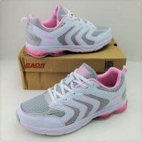 (BJW505) BAOJI รองเท้าผ้าใบผู้หญิง รองเท้าวิ่ง ออกกำลังกาย บาโอจิ สีขาว Size 37-41