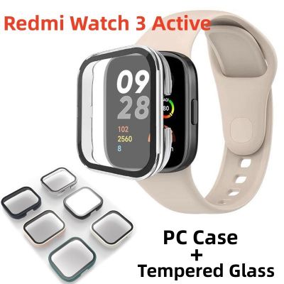 Hard PC Case Glass For Redmi Watch 3 Lite PC Protective Bumper Shell Screen Protector for Redmi Watch3 Active Watch 3 Cover