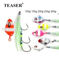 【cw】 TEASER 100g 150g 200g 250g 300g Bottomship Slow Sinking Jig Metal Bait Dhu Marlin Inchiku Kabura Fishing Hooks