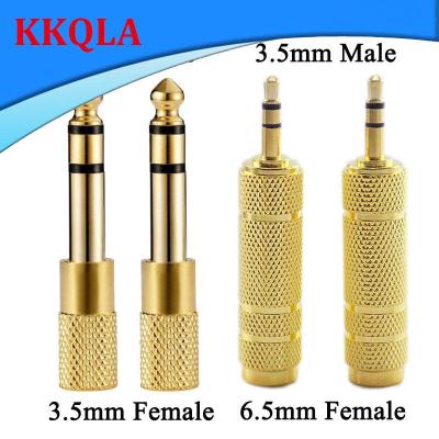 QKKQLA 3.5mm Male to 6.5mm Female Jack Stereo Headphone Audio Adapter Home Connectors Adapter Microphone Audio Adapter