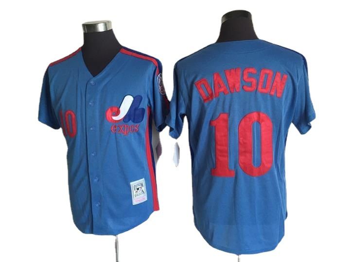 mlb-baseball-uniform-embroidered-expos-basebal-jersey-raines-carter-retro-hof-jersey