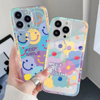 สำหรับ Realme C35 C11 2021 C12 C15 C21Y C25Y C25S Realme5 5i 6i 8 Pro ดอกไม้ที่มีสีสัน Smile Face คุณภาพสูงสแควร์ Edge Full Len กรณีป้องกัน