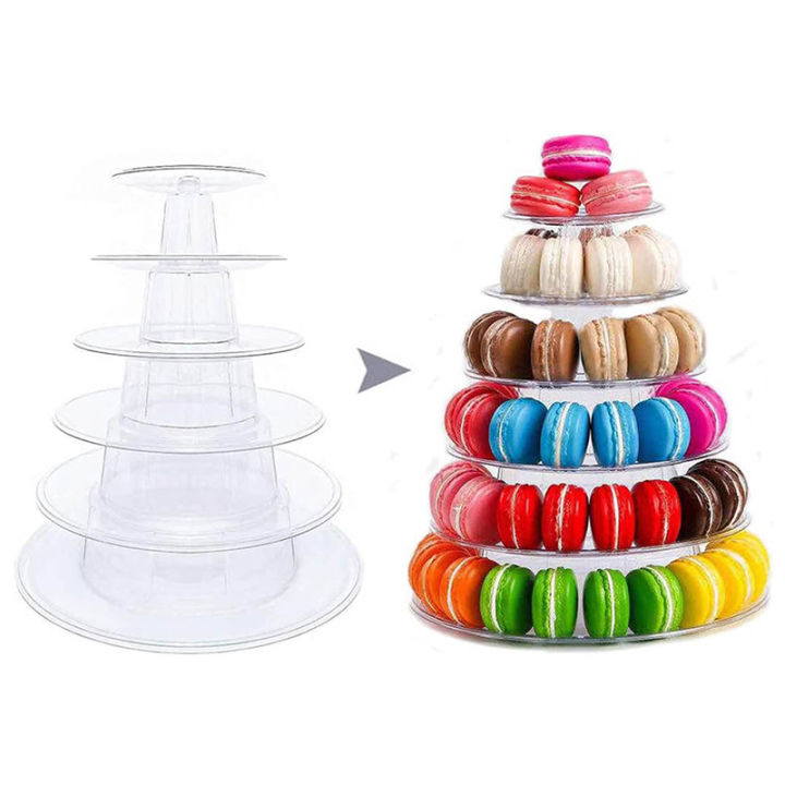 ruyifang-6-10ชั้น-macaron-display-stand-cupcake-tower-rack-เค้กยืนเครื่องมือเค้ก