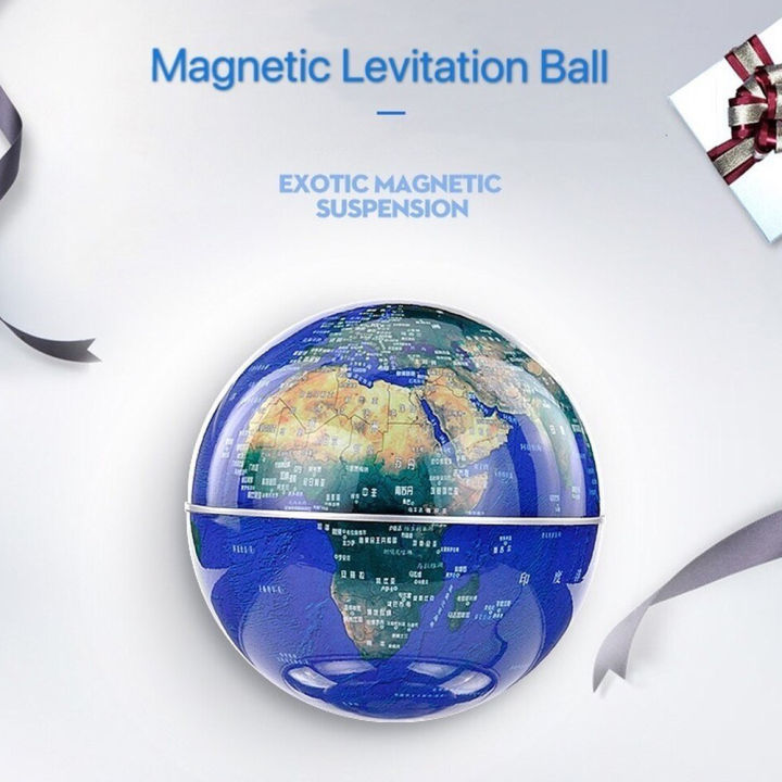 ลูกโลกแม่เหล็กล่อยลอยอิเล็กทรอนิกส์ลูกโลกแผนที่โลกรูปตัว-c-ไฟ-led