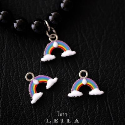 Leila Amulets อุณาโลม เหนือเมฆ Baby Leila Collcetion สีรุ้ง ห่วงห้อย (พร้อมกำไลหินฟรีตามรูป)