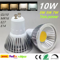 2021GU10 E27 Cob Dimmable LED Bulb E14 Mr16 Spotlight 3w 5w 7w 10w Warm White 2700k 3000k Real Power Halogen