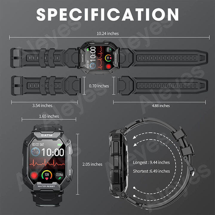 สมาร์ทวอทช์-นาฬิกาวัดหัวใจ-smartwatch-แท้-จอสัมผัส-กันน้ำนาฬิกาออกกำกายนาฬิกาวัดชีพจรนาฬิกานับก้าวการตรวจสอบกีฬใช้ได้กับ-android-และ-ios