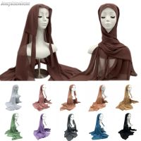 【YF】 High Quality Women Muslim Prayer Headscarf Chiffon Hijab Cap Arab Headband Wraps Scarves Shawls Malaysia Headwear