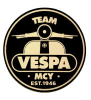 ป้ายตกแต่งติดผนัง  เวสป้า Vespa ลายไม้เคลือบเงา