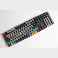 （Miss qis keycap）OEM ธีม Dolch PBT แบบหนาปุ่มกดสีดำแดงสีเทาเข้มผสม108 104 87 61สำหรับ Cherry MX สวิตช์แป้นพิมพ์กล