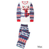 【cw】 Christmas Soft Thick SleepwearPajamas Set 2023 New Year 39;sMother Father Kids Baby Dog Matching Outfits Elk Print