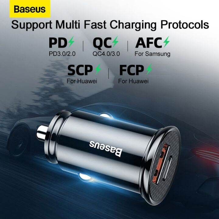 baseus-รถ-usb-อย่างรวดเร็ว-qc3-0-qc4-0-4-0อย่างรวดเร็วสำหรับโทรศัพท์มือถือ-qc-scp-5a-pd-type-c-30w