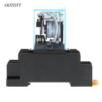 Oootdty รีเลย์ My2nj My4nj Ly2nj ระดับกลาง My4n-J Ac 220V Dc 12V 10a 8ขาพร้อมฐาน