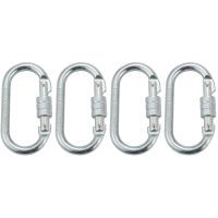 4X O Shape 25KN Alloy Steel Safety Buckle Professional Rock Climbing Carabiner Mountaineering Buckle Main Lock