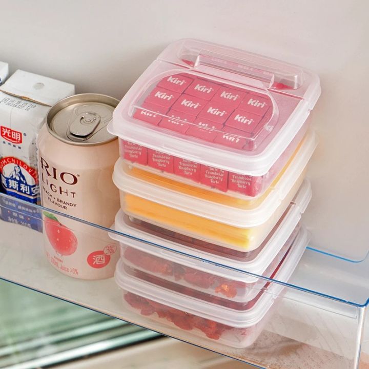 Transparent Butter Cheese Storage Box Portable Refrigerator Fruit