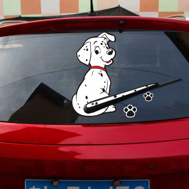 สติกเกอร์กระจกตกแต่งใบปัดน้ำฝนสติกเกอร์รถ-d-1408รูปตัวสุนัขรูปลอก