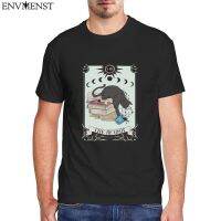 Vintage Cat Tarot Book MenS T-Shirt Witchy Clothes Mystical Literature Harajuku Graphic T-Shirt Funny Cotton Streetwear 3Xl 【Size S-4XL-5XL-6XL】