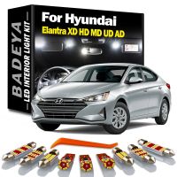 ชุดไฟโดมแผนที่การส่งข้อมูลแบบติดต่อกันนำตกแต่งภายในสำหรับ Hyundai Elantra XD HD MD UD AD 2001-2020ไม่มีข้อผิดพลาดหลอดไฟหลอดไฟ LED รถยนต์รถยนต์