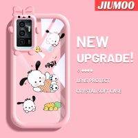 เคส JIUMOO สำหรับ VIVO V23E 4G V23E 5G เคส Y75ลายการ์ตูน Pochacco Patten สีสันสดใสน่ารักกล้องมอนสเตอร์น้อยนิ่มสำหรับเลนส์กันกระแทกแบบใสเคสมือถือป้องกันซิลิโคนง่ายปลอกความคิดสร้างสรรค์โปร่งใส