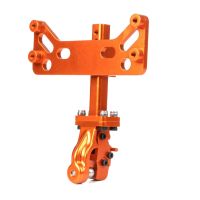 Metal Adjustable Trailer Hitch Bracket Climbing Car Model Car Part Compatible for 1/6 Scx6 Rc Trx6 ,Orange