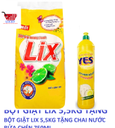 Bột giặt Lix Hương chanh 6kg tặng NRC 750g