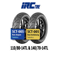 ยางมอเตอร์ไซค์ Yamaha Aerox155 110/80-14&amp;140/70-14 ยางหน้ายางหลัง IRC SCT-005