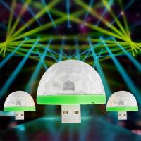 USB Mini Disco Ball Party Light Color Changed By Sound Music Magic Lights LED Lamp RGB Bulb Parties Decoratin