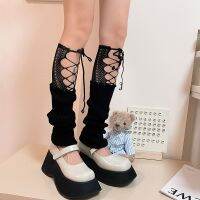 【LZ】┇  JK Lace Strap Knit Leg Cover Meias para Mulheres Harajuku Calf Sock Japonês Ballet Socks Lolita Acessórios Verão Y2K