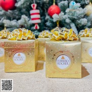 Chocolate Ferrero Rocher Geschenk box hộp quà 225gr Đức Hộp Nơ Vàng