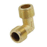 New Product Air Compressor Fittings Brass 16.5Mm Male To Male Thread Elbow Coupler