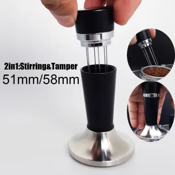 Coffee Espresso Tamper 51mm With Wdt Tool Calibrated Spring Loaded, With  Silicone Mat, For Espresso