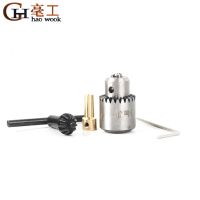 HH-DDPJElectric Drill Grinding Mini Drill Chuck Key Keyless Drill Chucks 0.3-4mm Capacity Range W/ 3.17mm Shaft Connecting Rod